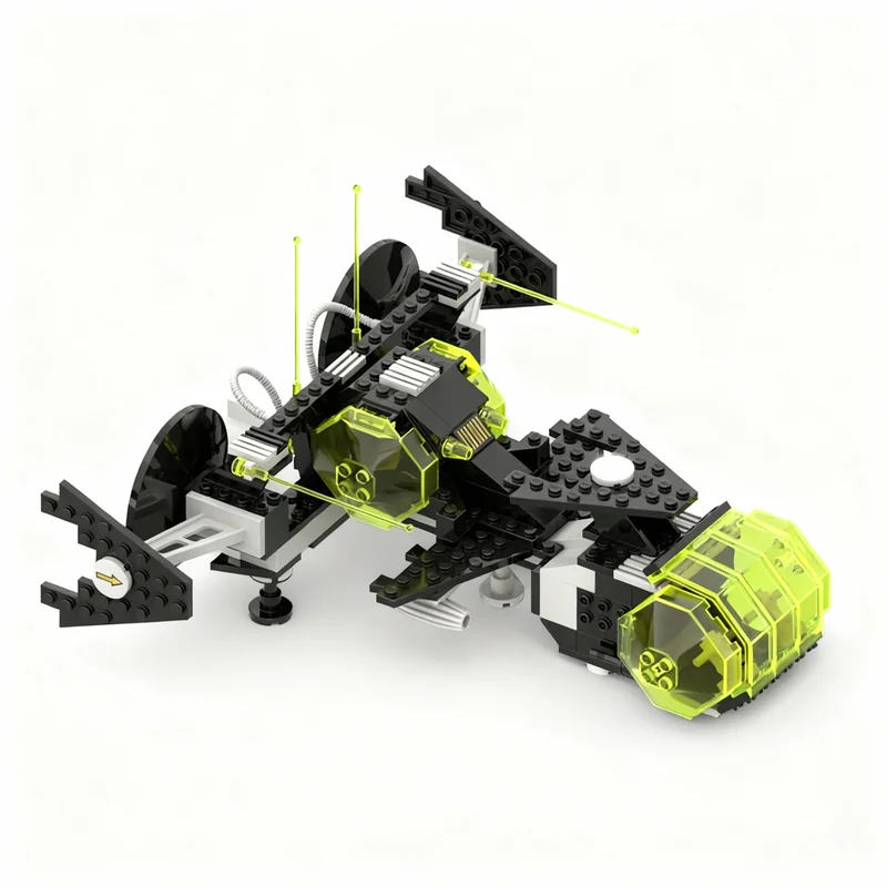 195-teiliger MOC Spectral Fighter Space Black II Modellbausatz Architektur-Spielzeug Geburtstagsgeschenke DIY Bildungs-Bausteine Sammlung