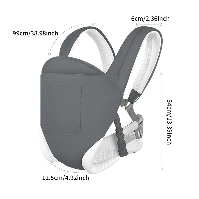 Baby Carrier for Traveling, All-Season Usable, Simple Double-Shoulder Strap, Multi-Functional Baby Carrier for Newborns