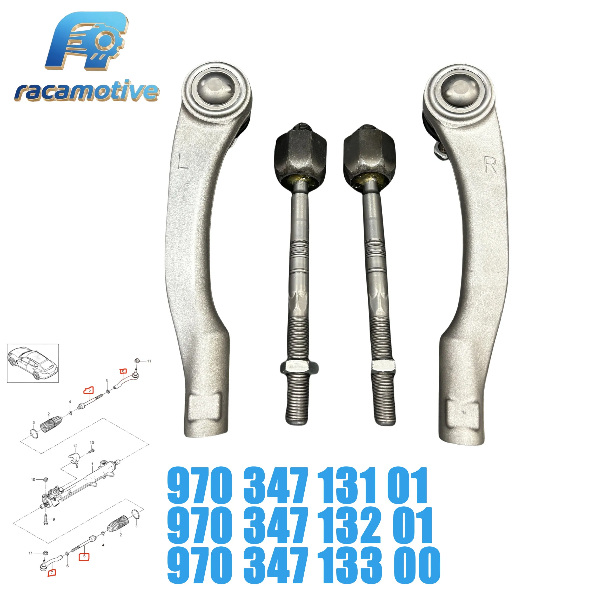 97034713101 97034713201 97034713300 for Porsche Panamera 970 3.0 D 4.8 Turbo Front Axle External Steering Stem End Ball Joint.