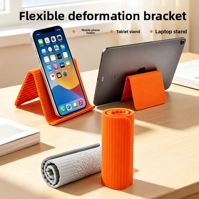 1/3pcs Flexible Silicone Phone Stand Foldable Multifunctional Lazy Holder for Desk Tablet Laptop Portable Bracket