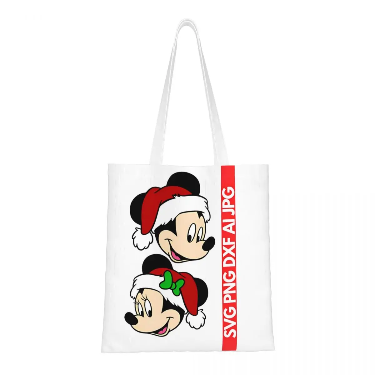 Cartoon Minnie Topolino Borsa tote in tela Borse a tracolla Borse per la spesa di grande capacità per le donne