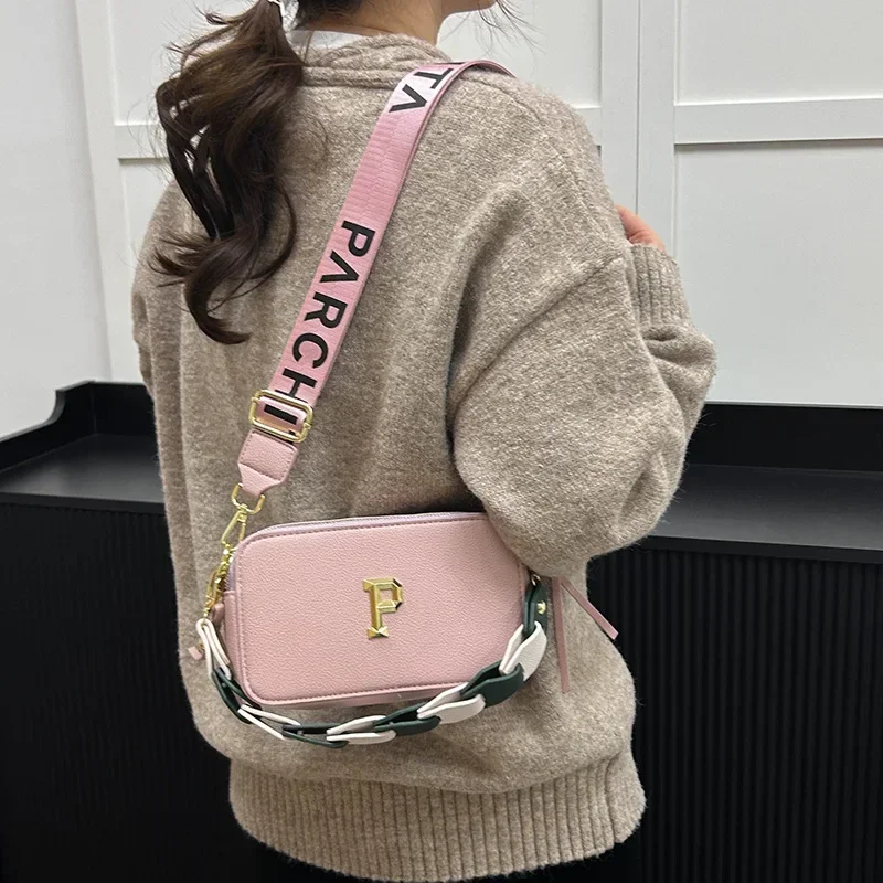 حقيبة كاميرا مستوحاة من الحضر لعام 2025 - حقيبة كروس نسائية صغيرة مربعة متعددة الاستخدامات بلون سادة #6