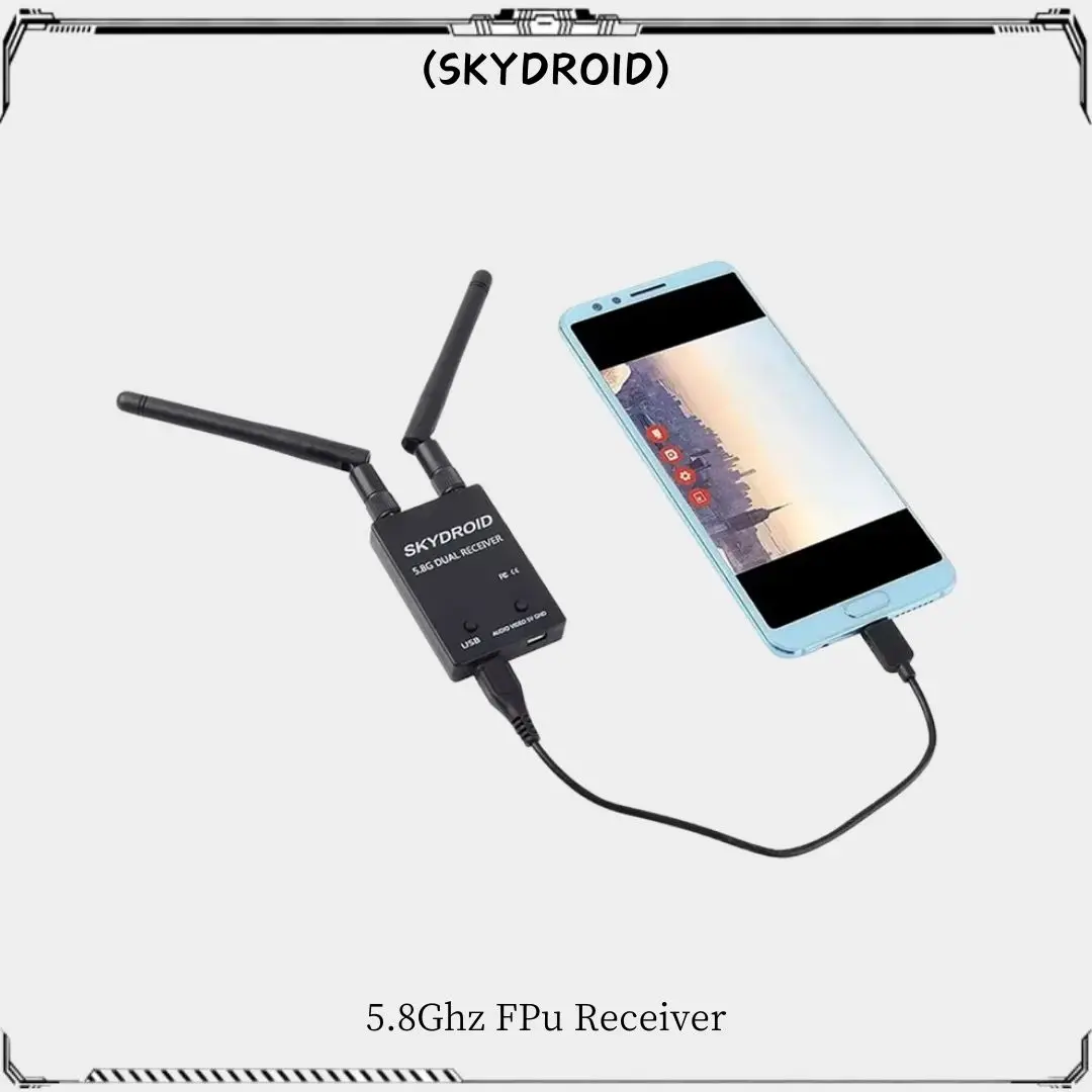 Skydroid 5.8ghz 150ch receptor fpv uvc 5.8g receptor duplo antena dupla otg smartphone para android telefone rc drone peças