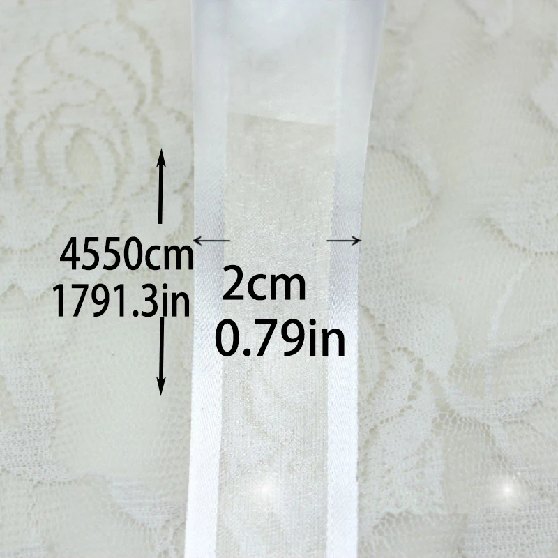(50 yards/roll) 20mm Organza ribbon Broadside all\'ingrosso confezione regalo nastri decorativi