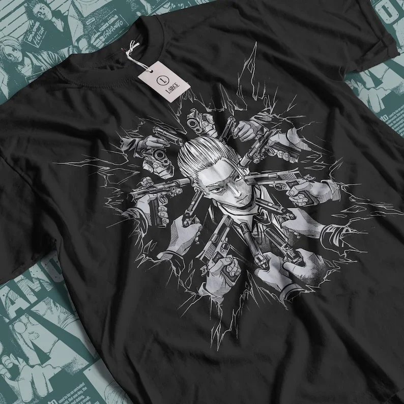 

Aesthetic Sakamoto Days Vintage Anime Manga Japanese Culture Streetwear Graphic Unisex Short Sleeve T-Shirt