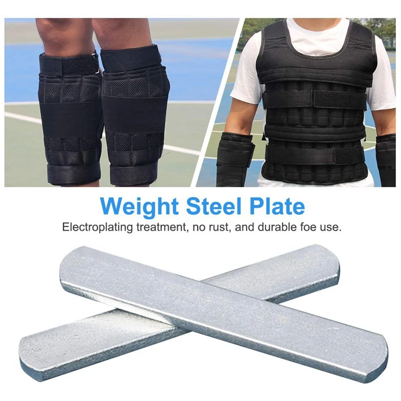 8Pcs Weight Steel Plate Load-Bearing Training Accessories for Weighted Vest Ankle Leg Sport Strength Fitness Equipment