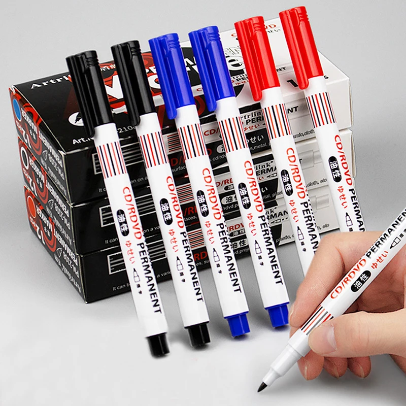 Erasable Whiteboard Marker Pen, escrita a tinta no vidro quadro branco, reunião de escritório, ensino escolar, preto, azul, cor vermelha