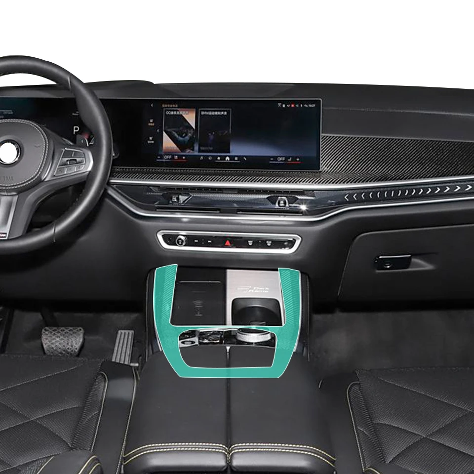 

Для BMW X5 X6 G65 G66 2024, предварительная резка салона автомобиля, защитная пленка для краски PPF, наклейка на панель шестерни из ТПУ, матовая наклейка против царапин