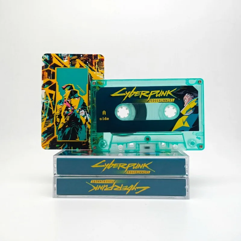 In Stock Cyberpunk: Edgerunners Anime Figures Brand New Deluxe Cassette Tape Collection Toy Desktop Ornaments Custom Gift Toy