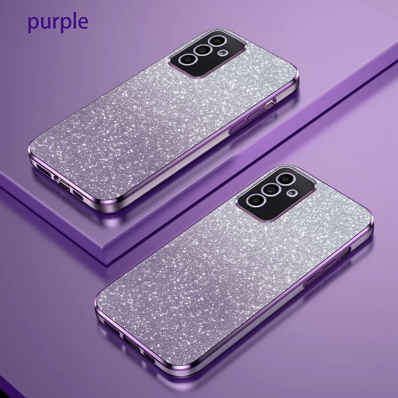 Gradient Glitter Plating Case For Samsung Galaxy M54 M34 M14 M13 M23 M32 M33 M53 5G M31 M51 J2 J5 J7 Prime 2017 S8 S9 Plus Cover