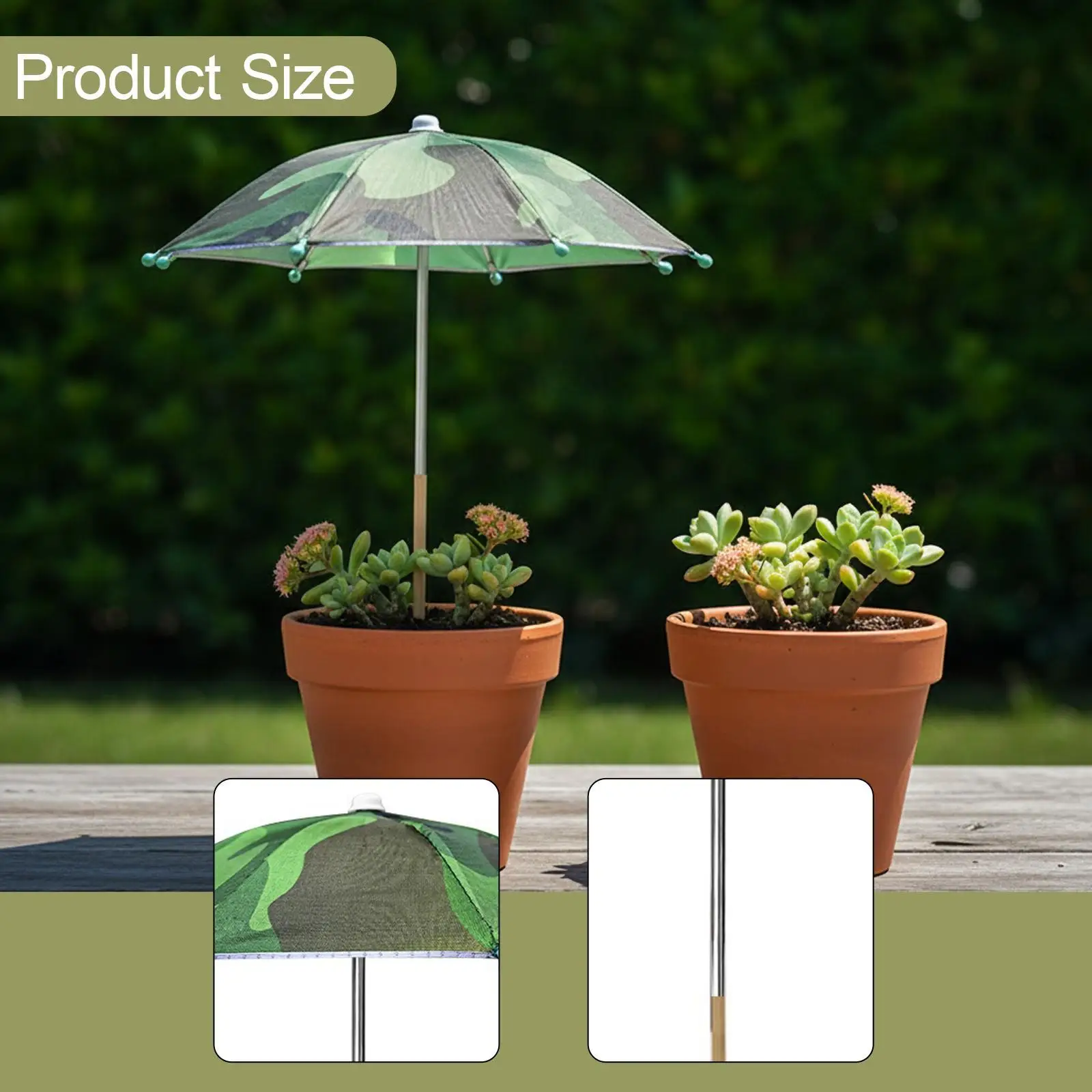 Patio Plant Umbrella Mini Sun Protection Shade for Outdoor Potted Plants Garden Bed Accessories