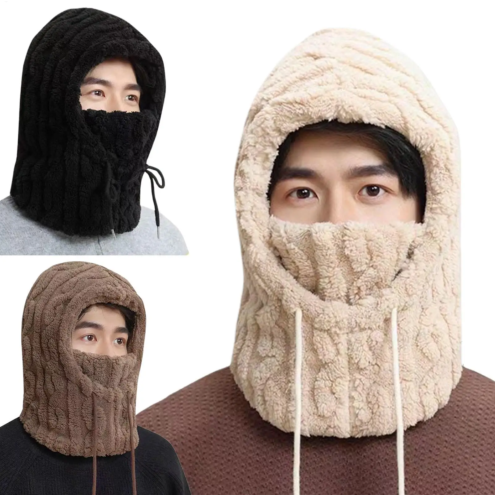 

Winter Warm Hat Mask Windproof Ba&laclava For Men & Women, Cycling, Skiing, Running, Hiking, Outdoor Sports