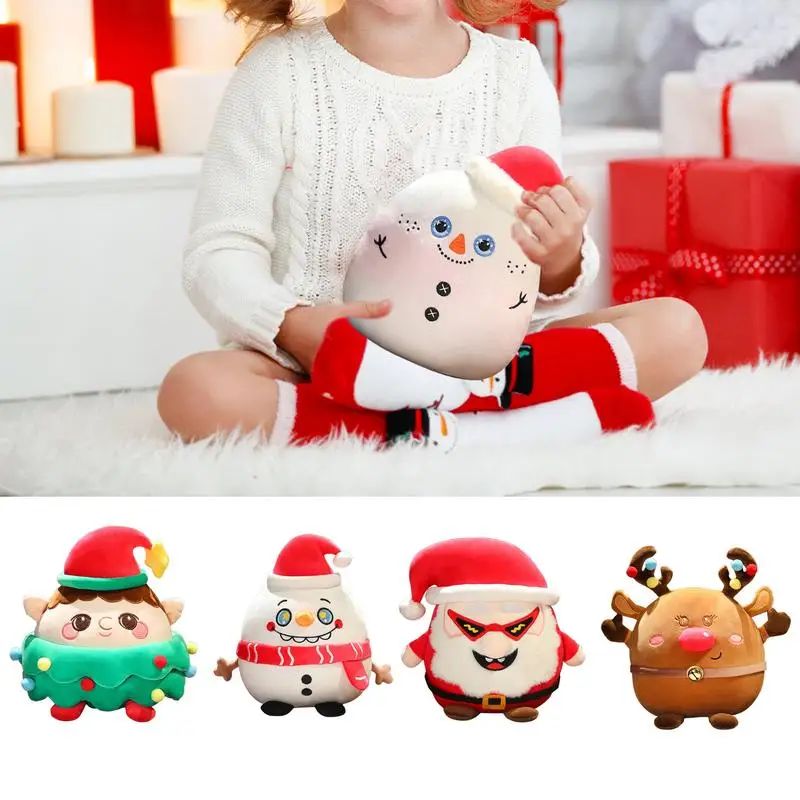 Santa Plush Santa Claus Hugging Pillow Reindeer Plush Dolls Christmas Cute Plush Multifunction Holiday Soft Plushies For Bedroom