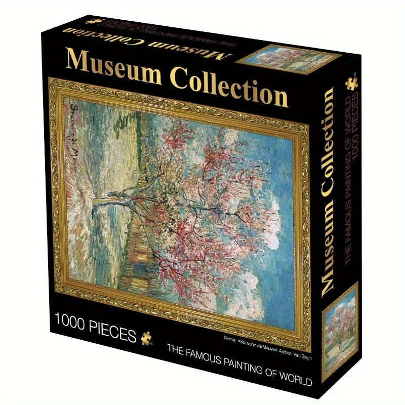 1000 stuks Van Gogh Peach Blossoms Museum Collection Legpuzzel voor volwassenen en tieners 14+, Educatief papier hersenspel, Creati