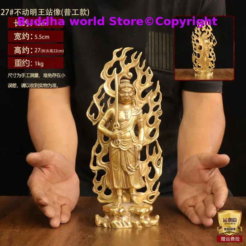 Copper carving 100% Handmade Acala Acalanatha Bodhisattva god buddha Bronze sculpture Exorcism Eliminate obstacles troubles