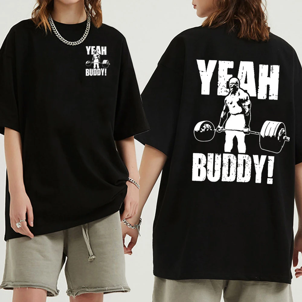 Рубашка Ronnie Coleman Yeah Buddy рубашка для тренажерного зала легкая Детская рубашка подарок для друга рубашки с круглым вырезом и коротким рукавом