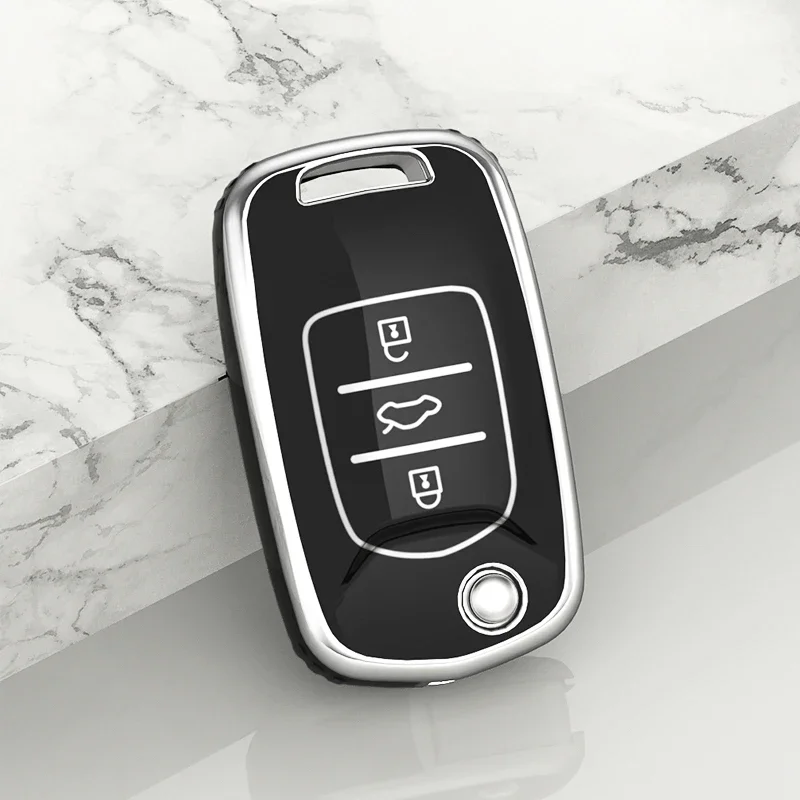 

TPU Car Remote Key Case Cover Shell Bag Fob For Wuling Hongguang Baojun 510 630 730 560 310 3 Buttons Folded Protect Accessories