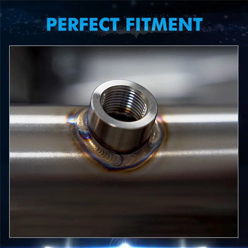 ABJY 1 pièces capteur d'oxygène bouchon de bonde écrou Kit de capuchon de montage étagé bouchon d'écrou bouchon à large bande raccord d'écrou soudeurs M18x1.5