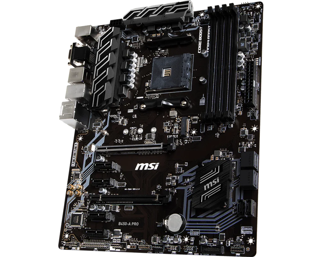 MSI B450-A PRO 마더보드 AMD B450 소켓 AM4 지지대 Ryzen 5 5600 5500 PRO 1200 3600 1600 CPU M.2 DDR4128 GB ATX