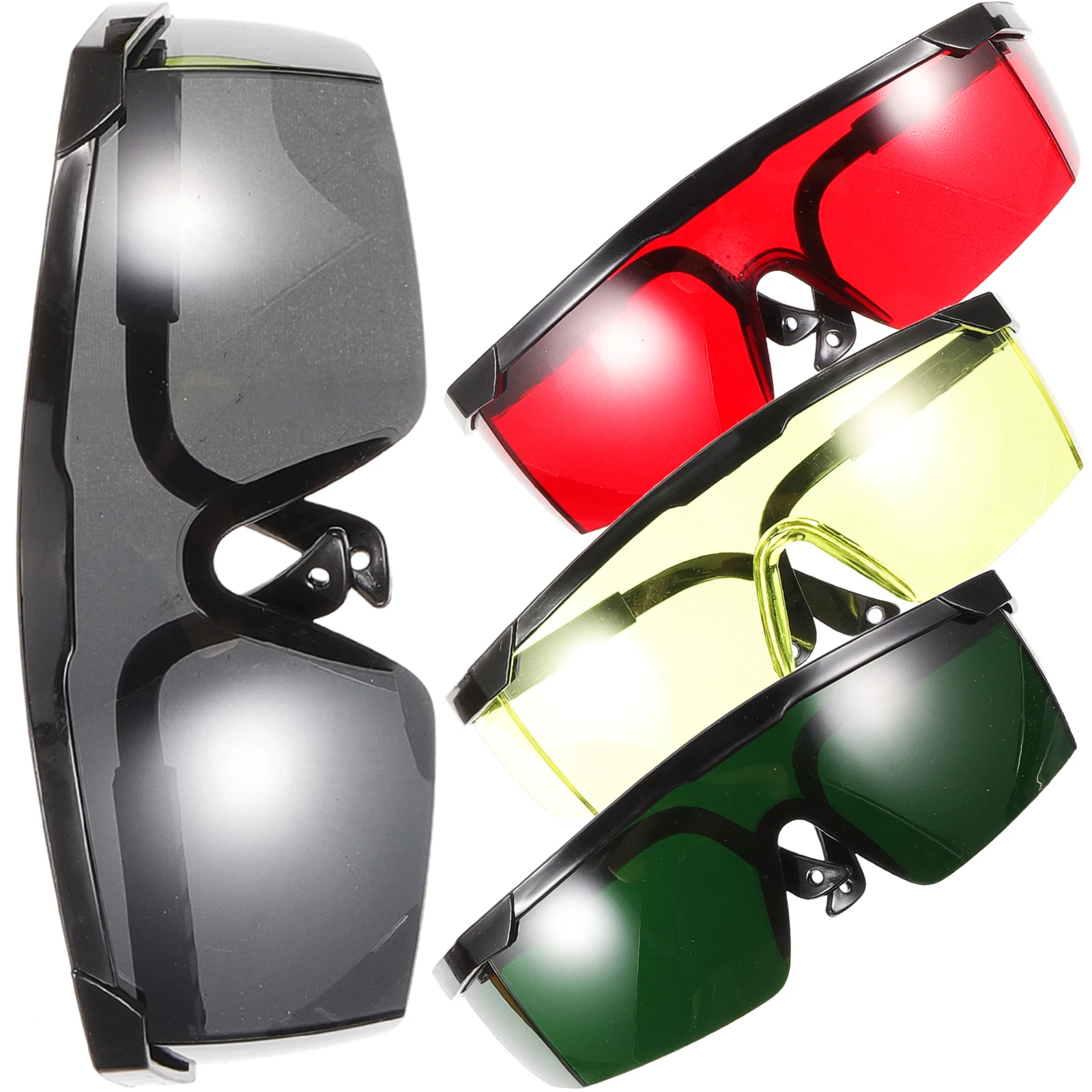 

4 Pcs Safety Goggles Premium Plastic Hair Removal Eyewear Protective Glasses Eye Protection Durable Lab Women Man