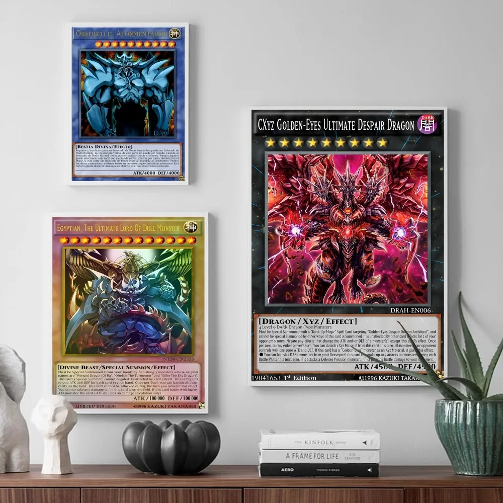 Yu-Gi-Oh Cards Anime Posters Sticky Whitepaper Sticker DIY Room Bar Cafe Kawaii Room Decor