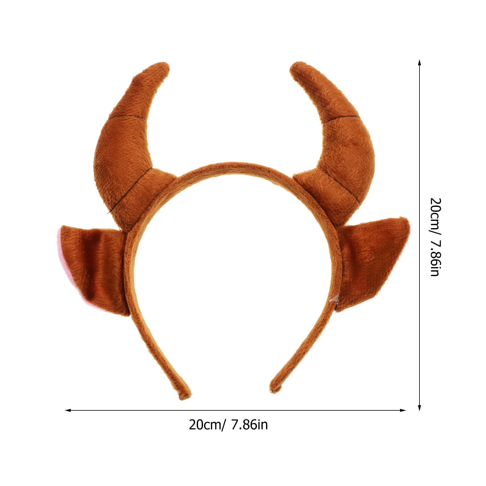 Kids  Ox Horn Shape Animals Ears Headband Party Cosplay Costume Headdress Hair Headpiece (Brown) animal headbands