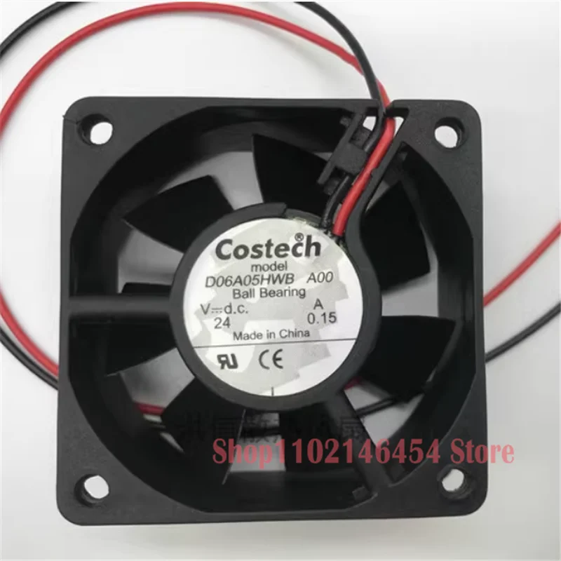 

1PC FOR COSTECH D06A05HWB DC 24V 0.15A 60x60x25mm 2-Wire Cooling Fan