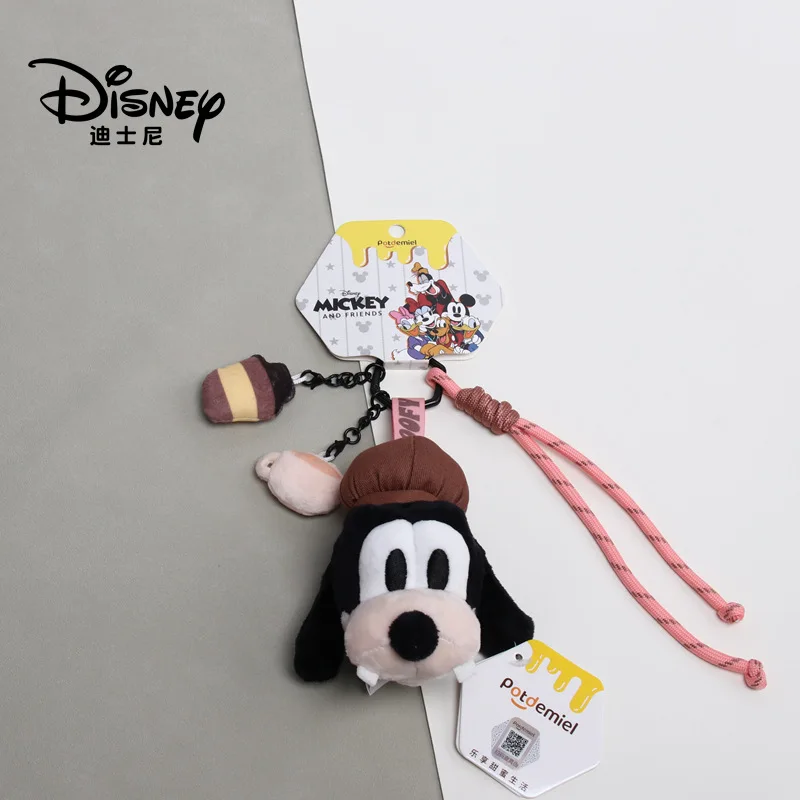Oryginalny breloczek Disney z głową Myszki Miki i Kaczora Donalda, pluszowa zawieszka z wyskakującą głową, najlepszy prezent urodzinowy dla chłopców i dziewczynek.