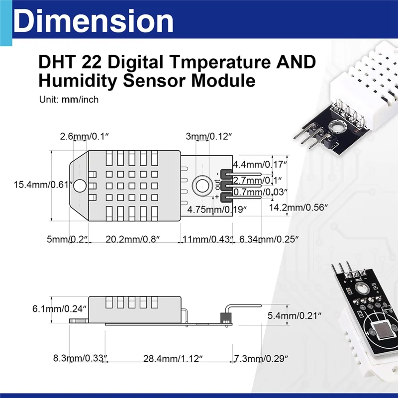 A003 Sensore di umidità digitale Sensore di umidità della temperatura Modulo sensore di umidità DHT22