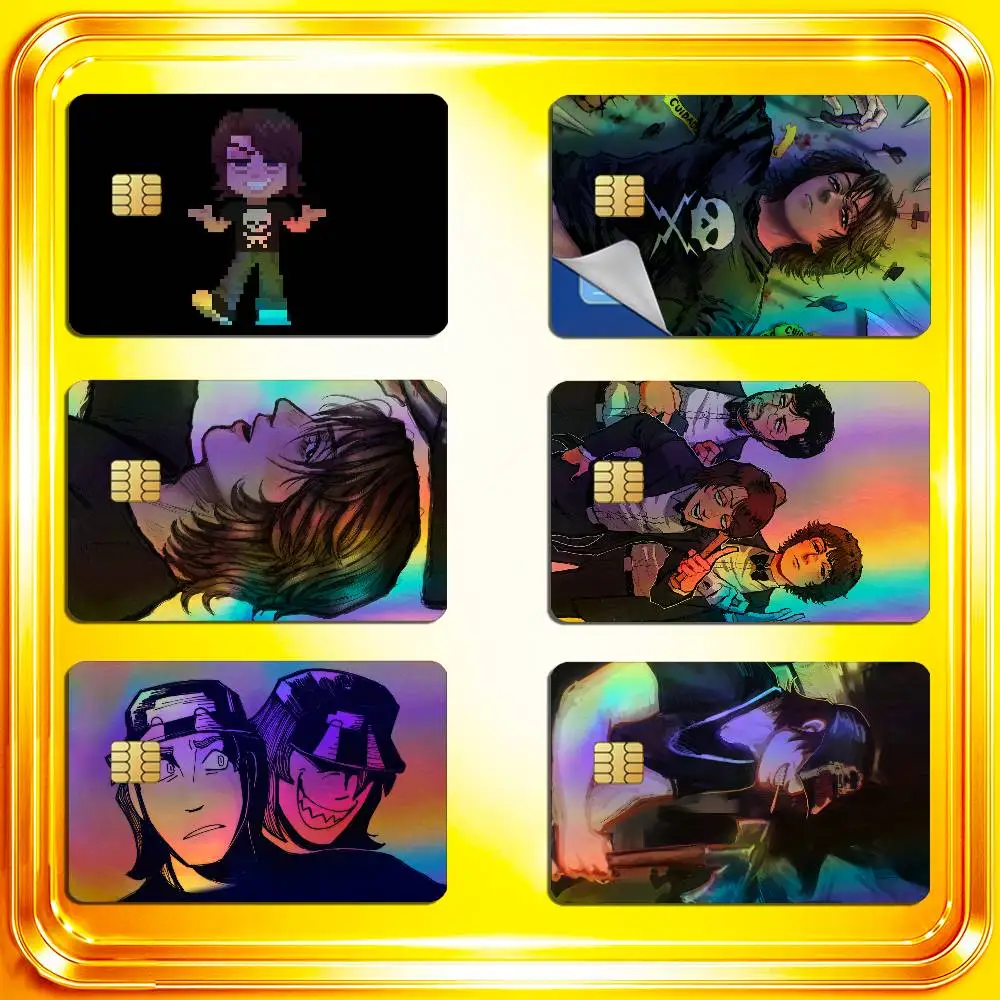 For Evan Myers HABIT EverymanHYBRID EMH Credit Bank Sticker ID Access Card Cover Skin Rainbow Color Laser Stickers Film