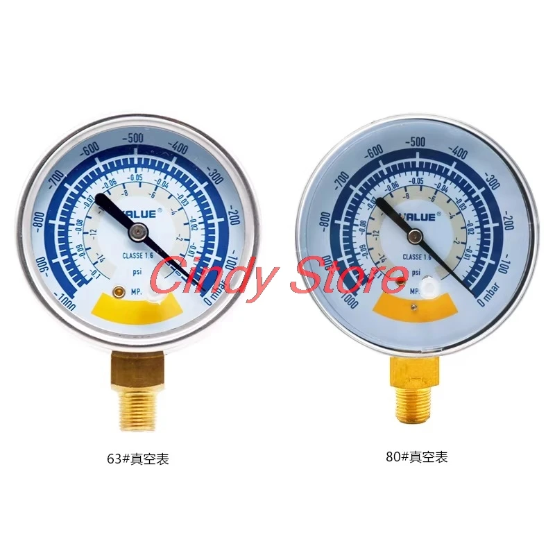 1PCS R22 Vacuum pump gauge Air conditioning tool set liquid set manifold gauge 60MM 80MM