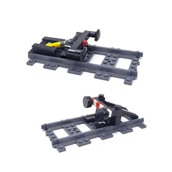 Train Buffer Power Motor MOC RC Left/Right Track Change Components Building Blocks Unit Bricks Toys Compatible With LEGO