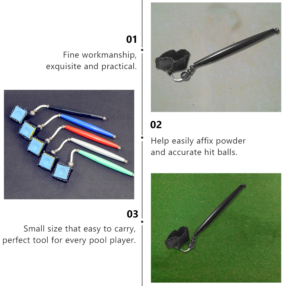 

1pc Pool Chalk 2 In 1 Cue Tip Snooker Pricker Tool Pricker Billiard Supply Snooker Prep Tool Pocket Portable Black