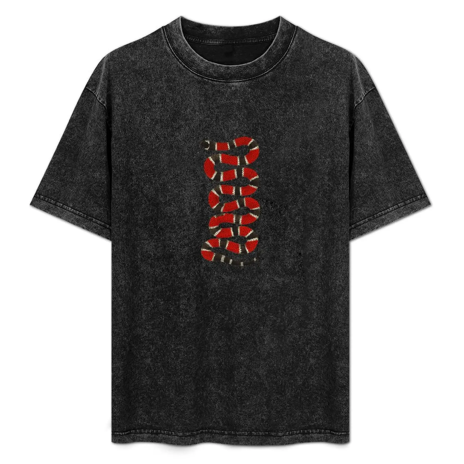 

Vintage Coral Snake Illustration T-Shirt Basic Casual Wear Short Sleeve Top