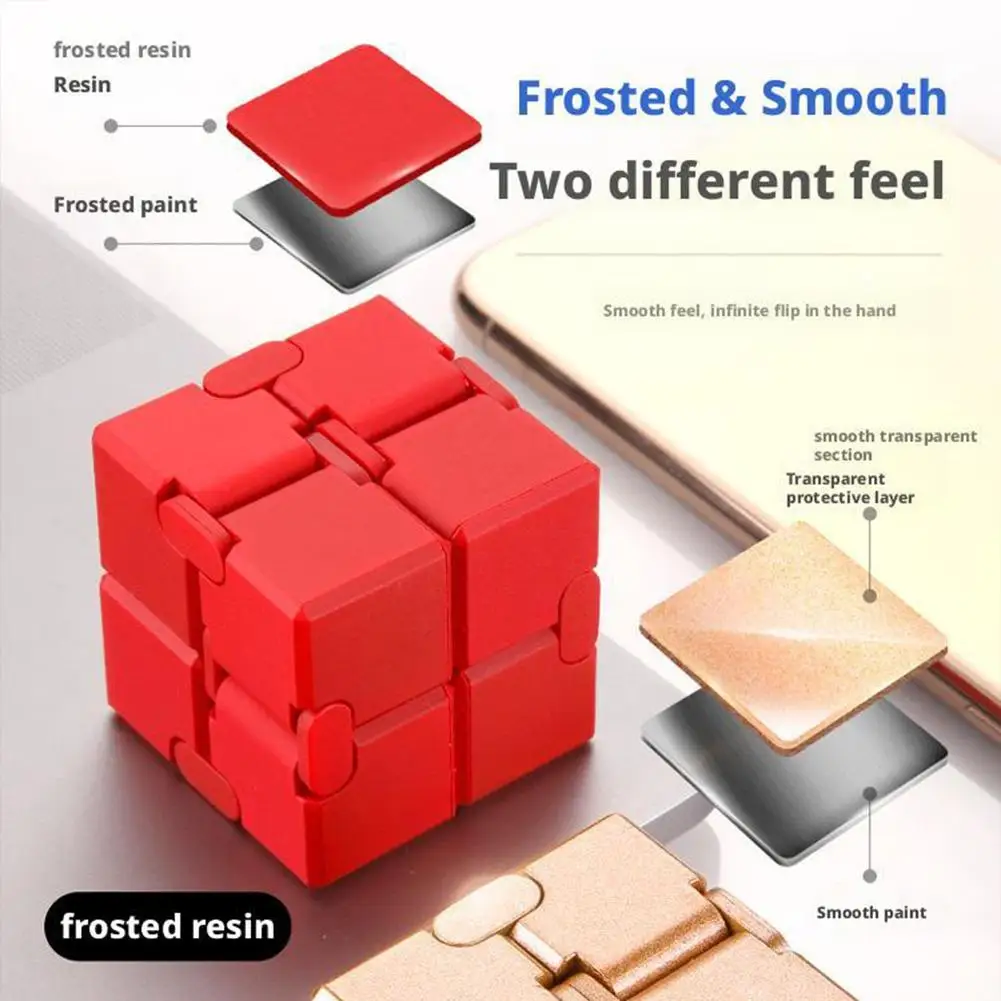 マジックキューブストレスリリーフおもちゃインフィニティキューブポータブル知育玩具解凍リラックスおもちゃ子供大人リラックス通気おもちゃ