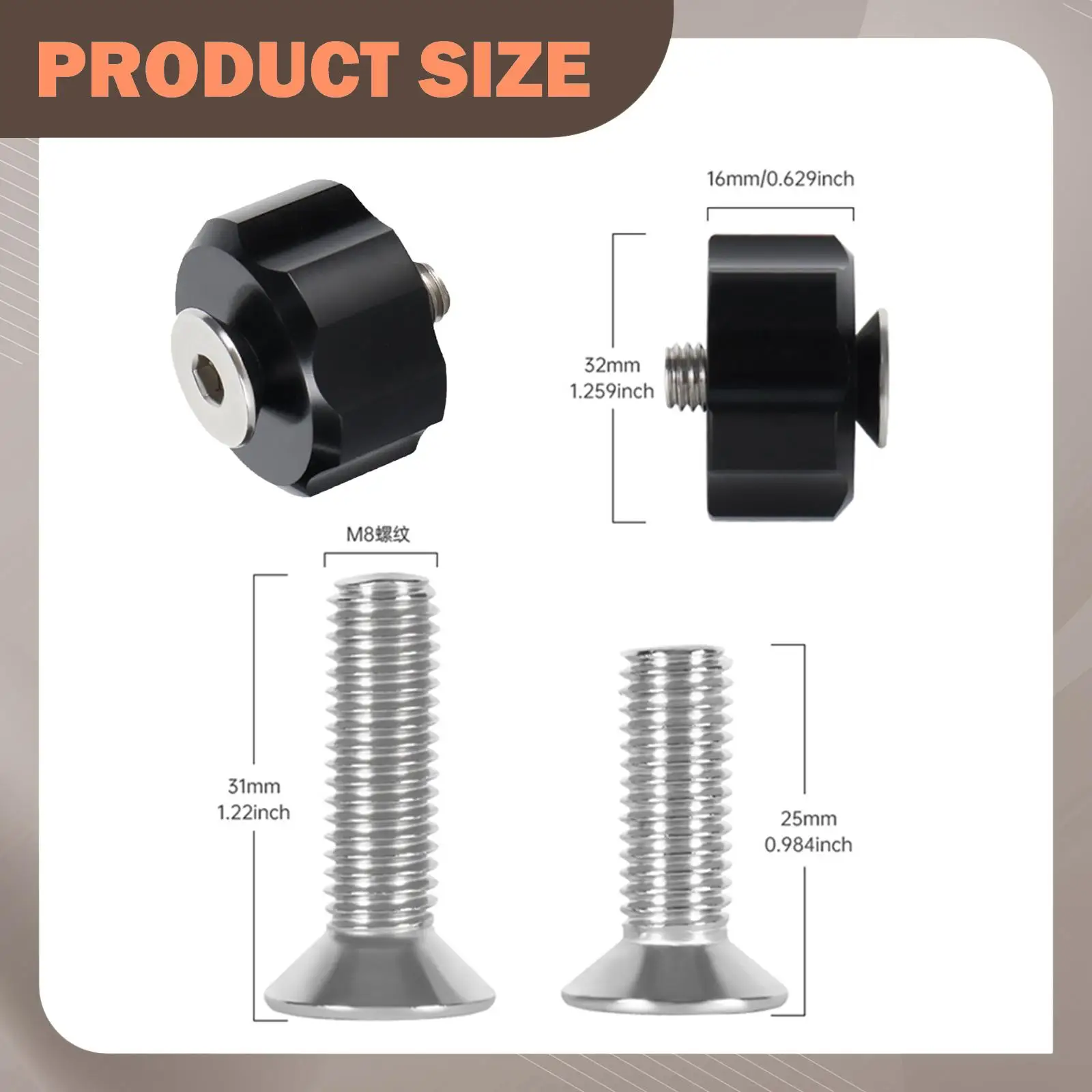 

Durable Diving Backplate Hardware SS316 M8 Screws and Nuts Set for Scuba Repair Tool and BCD Replacement