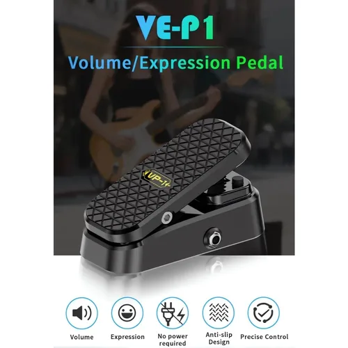 Imagen 2 del producto Pedal VP-1 Expresión de volumen Pedal 2 en 1 No requiere fuente de alimentación Pies acolchados Sin ruido Control directo preciso del estante