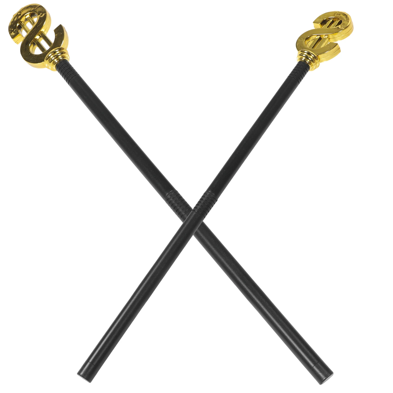 

2pcs 77cm S Shape Halloween Cane Decorative Walking Stick Prop for Costume Party Stage