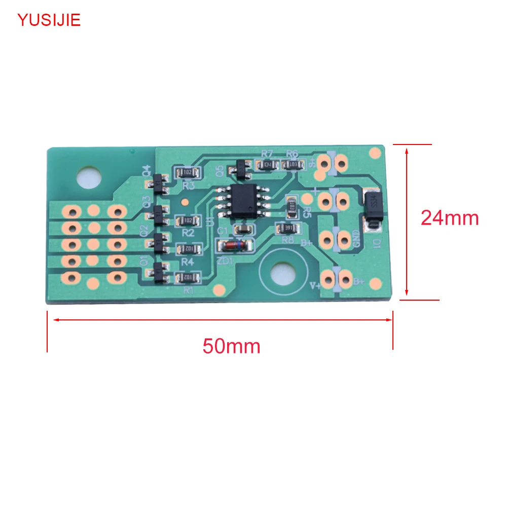 Yusijie-420 solar rechargeable red and blue LED strobe light module 4-way warning light highway warning light flashing