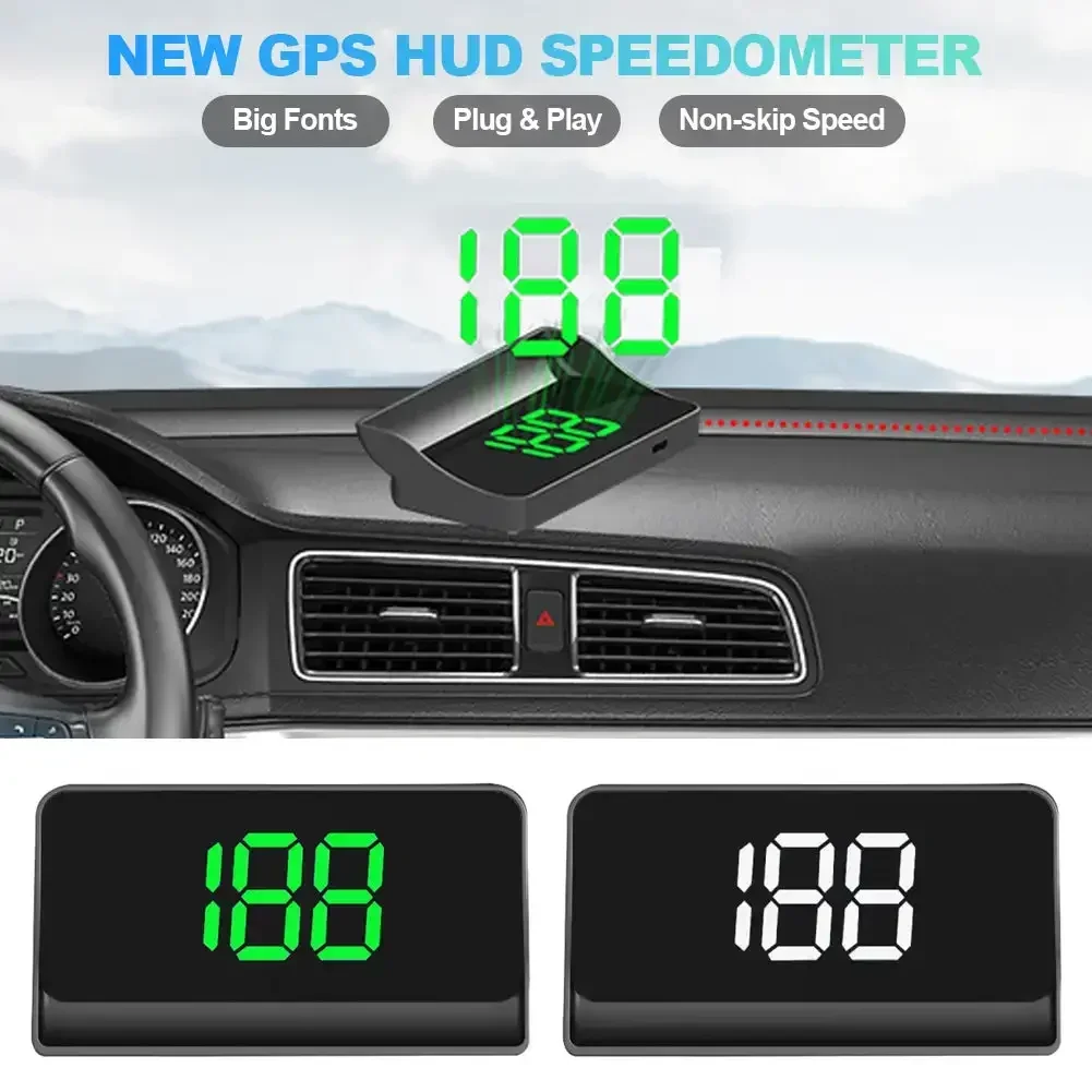 Car GPS HUD Head Up Display Digital Speedometer Speed Meter KMH/MPH for Car Truck Plug and Play Auto Part Accessories