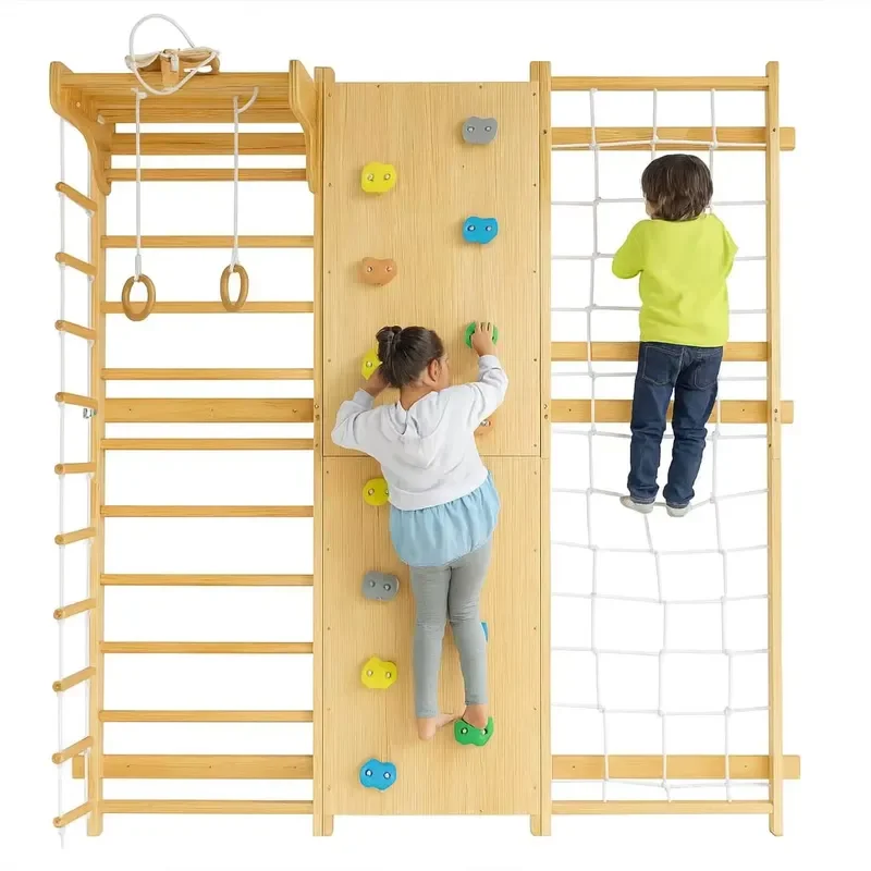 for Swedish Ladder Kids Indoor Multifunction Playground Montessori Baby Climber Wall Wood Climbing Frame And Amusement