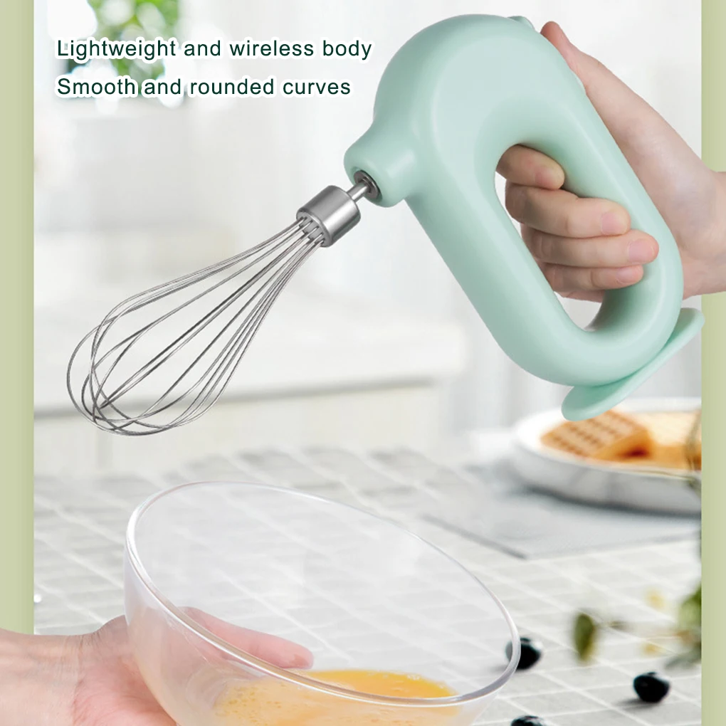 Egg Beater Electric Mixer Kitchen Gadget No Noise Household Accessories USB Charge Adjustable Cream Eggs Stirrer Pink