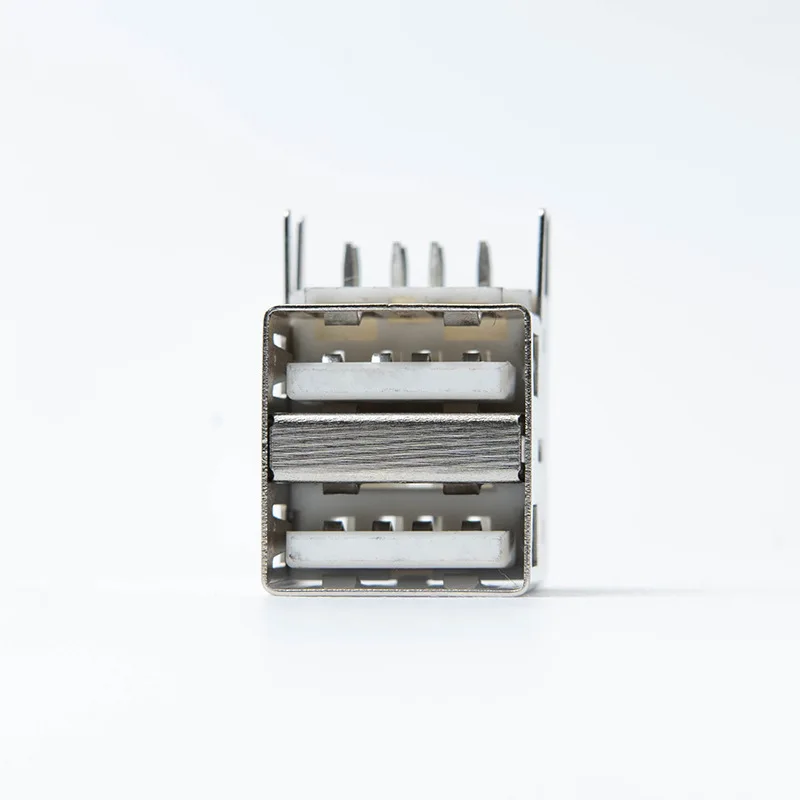 Double USB Type A Female Solder Jacks Connector  USB-A type 90 Degrees17.0 Socke