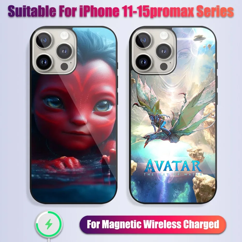 

Film Avatar 3 Phone Case For iPhone 13 14 15 11 12 Pro Max Plus Glass Charging Magsafe Magnetic Cover