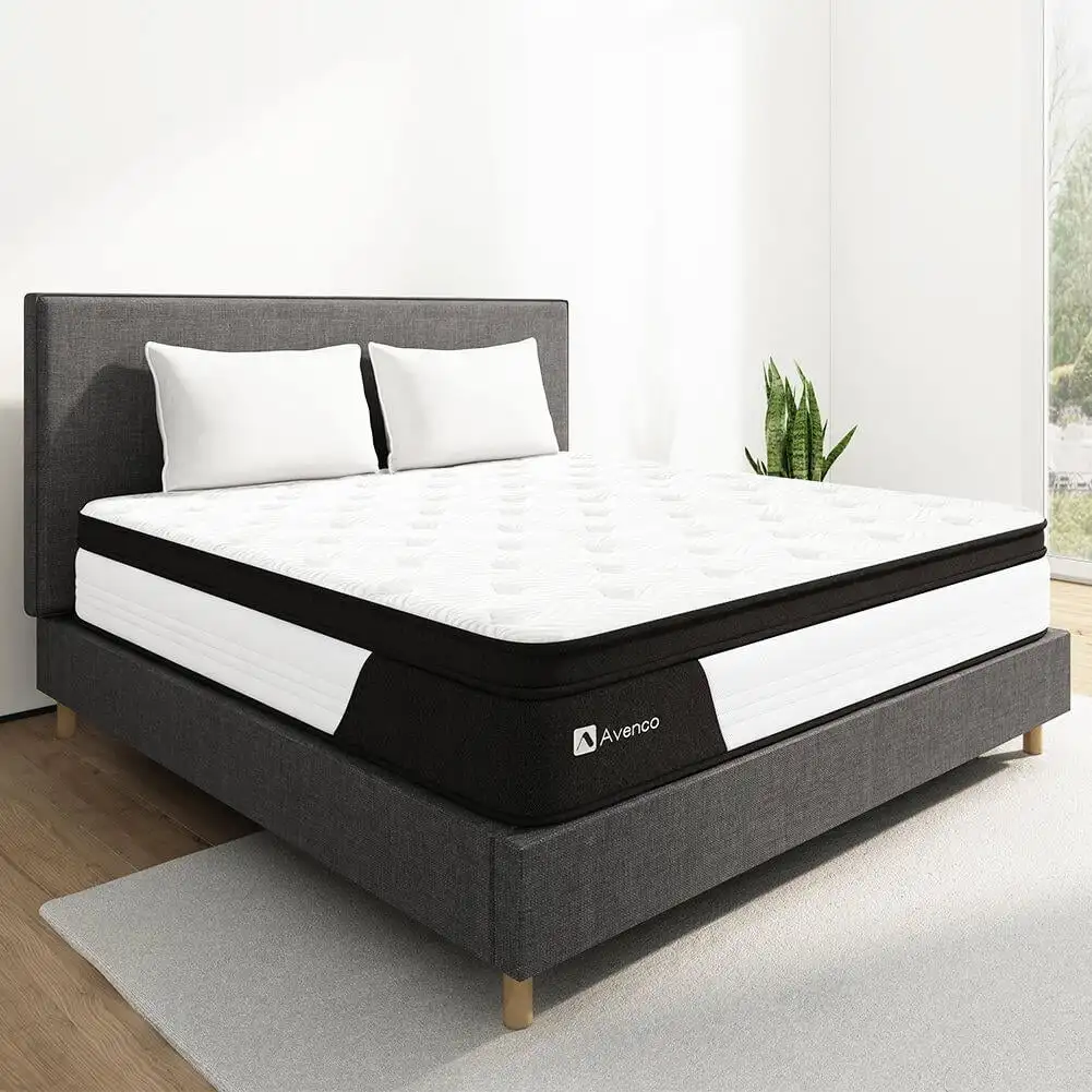 Full Size Mattress Firm 10 Inch Hybrid Full Size Mattress in a Box 5 Zone Pocket Coils and Memory Foam Edge Support