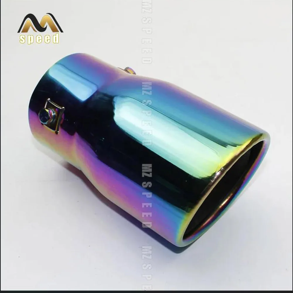 نظام كاتم صوت العادم العالمي ، إكسسوارات السيارات ، الفضة ، الأزرق ، الأسود ، طرف العادم ، البوتيك ، نوع المفاجئة #2