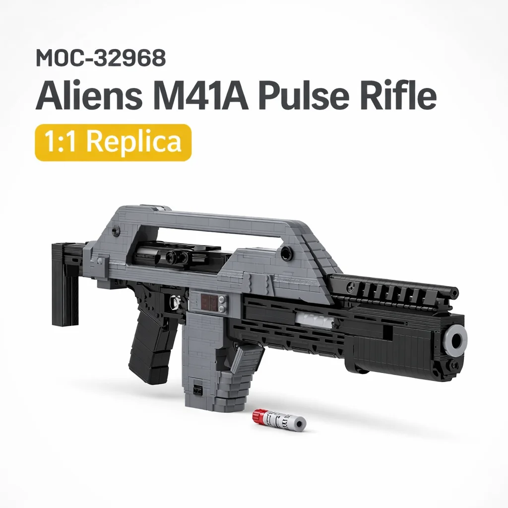 

MOC 2296PCS Импульсная Винтовка Из Научно-Фантастического Фильма Копия 1:1 Конструктор Военное Оружие Игрушки Для Взрослых Мужчин