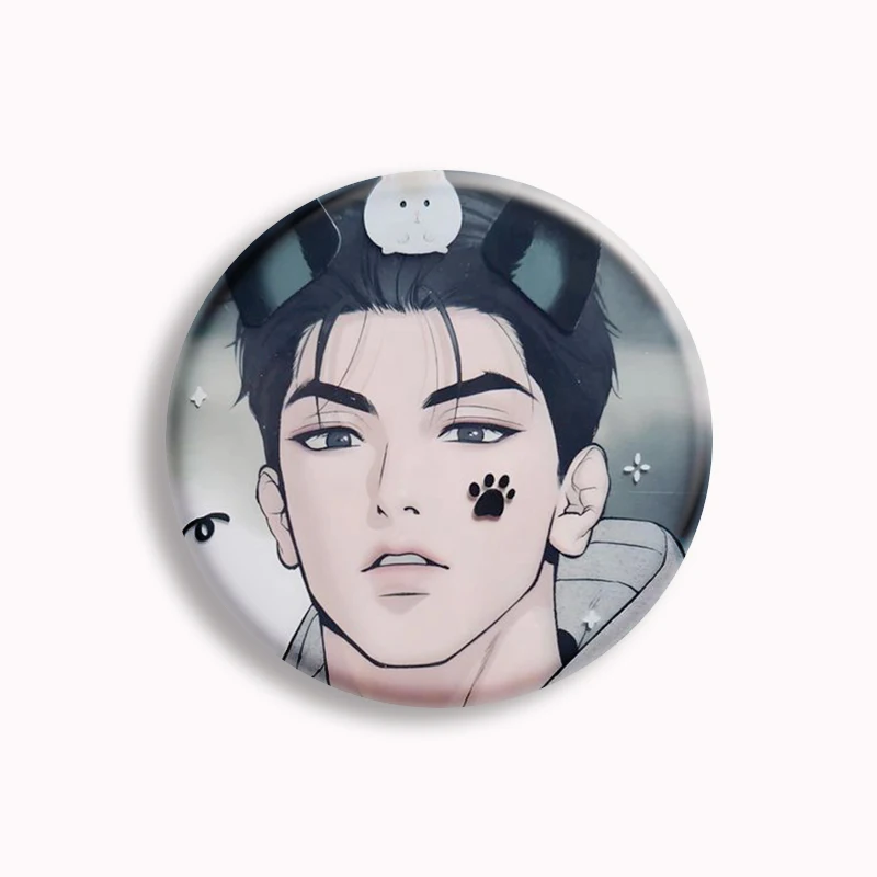 Anime Mo Zhou Korean Manwha Button Pin BL Couples Kim Dan Joo Jaekyung Manga Cute Brooch Badge Fans Decor Collection Gift 58mm