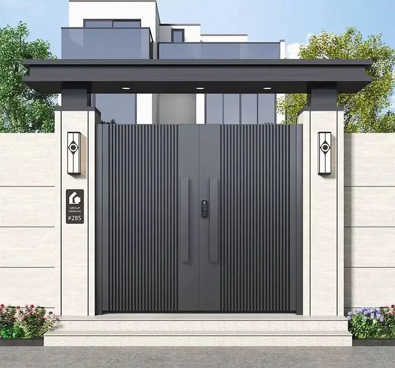 Customization Modern Automatic Sliding Villa Courtyard Gate with Heavy Duty Structure and Decorative Details