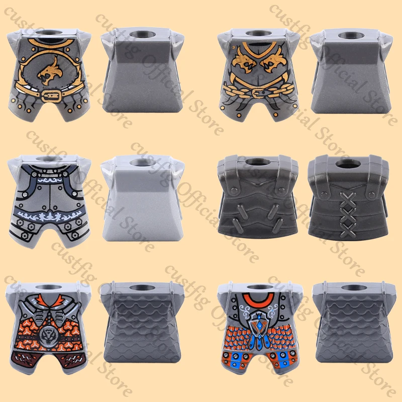Medieval Castle Knight Armor Figures Building Blocks Military Army Soldiers Vest Shield Helmet Accessory Bricks Kids Toys Gifts